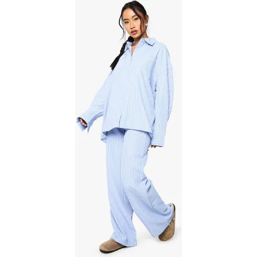 Ensemble Rayé Oversize Avec Chemise Et Pantalon - 34 - boohoo - Modalova