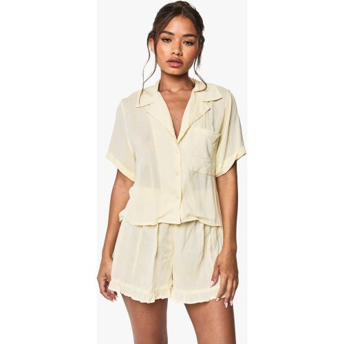 Ensemble De Pyjama Avec Chemise Oversize Et Short - 34 - boohoo - Modalova