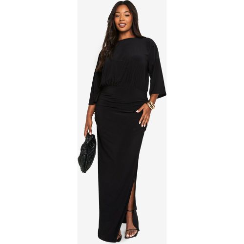 Grande Taille - Robe Longue Drapée Premium - 44 - boohoo - Modalova