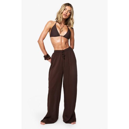 Pantalon De Plage Large Texturé À Perles - S - boohoo - Modalova