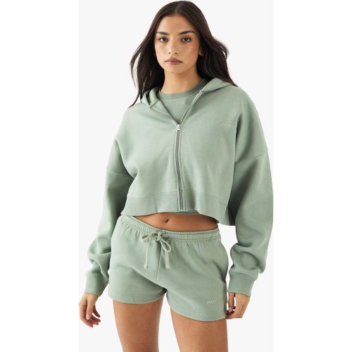Sweat À Capuche Court Zippé À Broderie Dsgn Studio - S - boohoo - Modalova