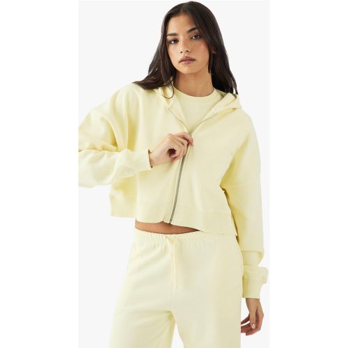Sweat À Capuche Court Zippé À Broderie Dsgn Studio - S - boohoo - Modalova
