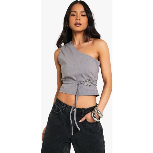 Top Asymétrique À Bordure Contrastante - 34 - boohoo - Modalova