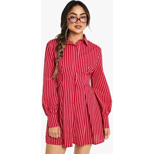 Robe Patineuse Rayée Plissée - 36 - boohoo - Modalova