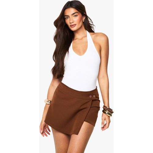 Jupe-Short Boutonnée - 34 - boohoo - Modalova