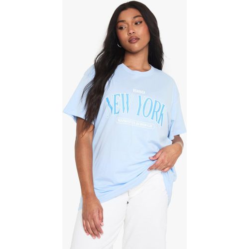 Grande Taille - T-Shirt Oversize À Slogan New York - 44 - boohoo - Modalova