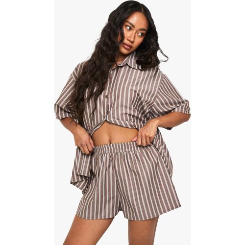 Short De Pyjama En Coton À Rayures - 34 - boohoo - Modalova
