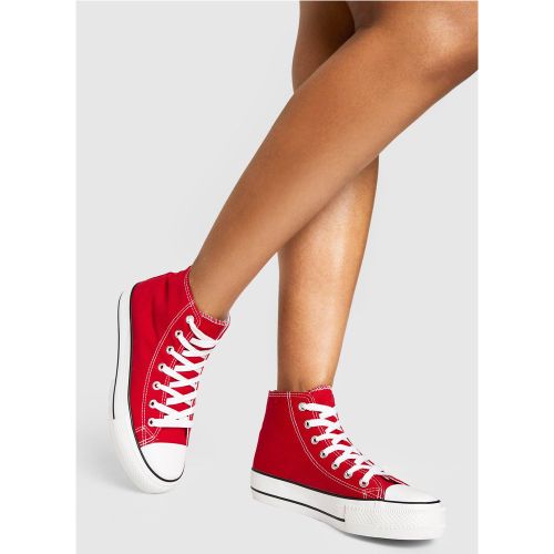 Baskets Montantes À Plateforme - 36 - boohoo - Modalova