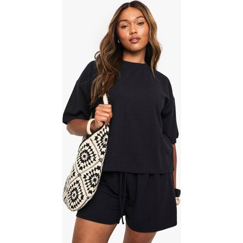 Grande Taille - Ensemble Côtelé Texturé - 44 - boohoo - Modalova