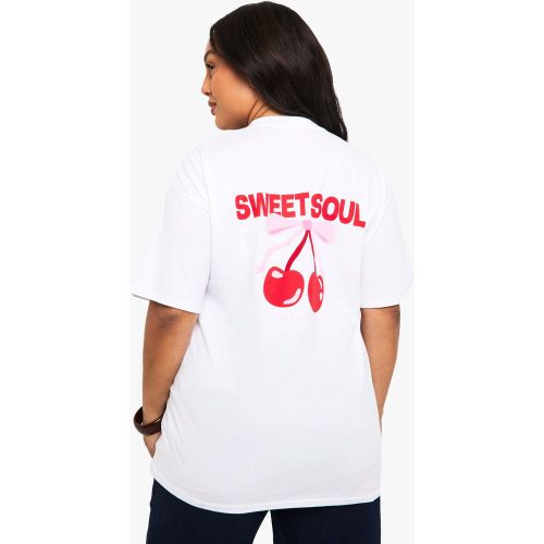Grande Taille - T-Shirt Oversize À Slogan - 44 - boohoo - Modalova