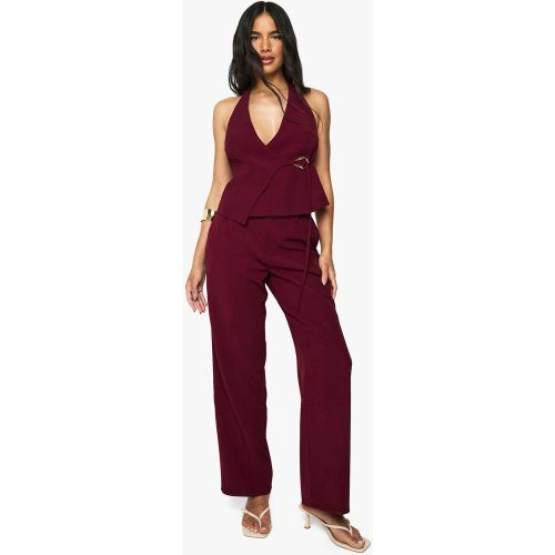 Gold Hardware Wide Leg Trousers - 36 - boohoo - Modalova