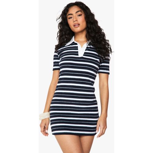 Robe Polo Rayée En Tissu Éponge - 36 - boohoo - Modalova