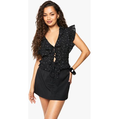 Blouse Fleurie À Volants - S - boohoo - Modalova
