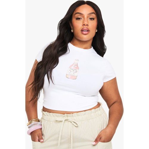 Grande Taille - T-Shirt À Imprimé Poulet Et Vin - 44 - boohoo - Modalova
