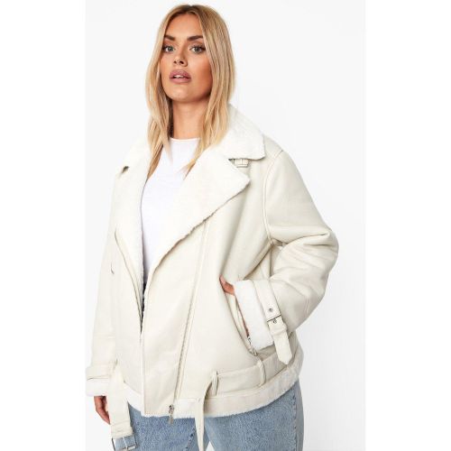 Grande Taille - Blouson Aviateur Oversize - 52 - boohoo - Modalova