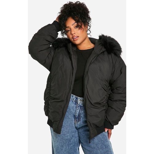 Grande Taille - Bomber En Fausse Fourrure - 48 - boohoo - Modalova