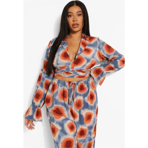 Grande Taille - Chemise Cache-Coeur Tie-Dye - 44 - boohoo - Modalova