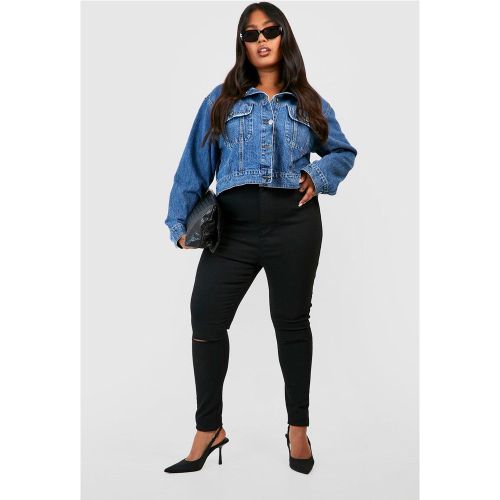 Grande Taille - Jegging Skinny Avec Genoux Déchirés - 44 - boohoo - Modalova