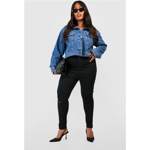 Grande Taille - Jegging Skinny Avec Genoux Déchirés - 46 - boohoo - Modalova