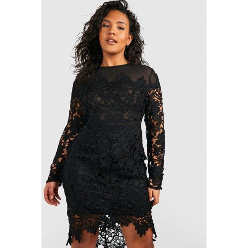 Grande Taille - Robe Mi-Longue Habillée À Broderies Fleuries - 50 - boohoo - Modalova