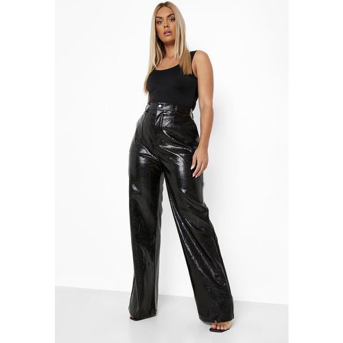 Grande Taille - Pantalon Effet Croco - 44 - boohoo - Modalova