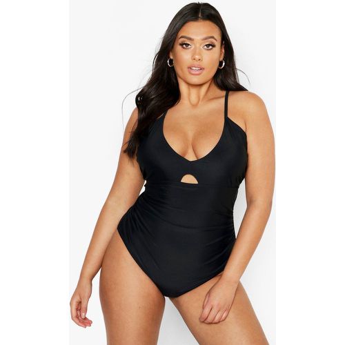 Grande Taille - Maillot De Bain Froncé - 46 - boohoo - Modalova