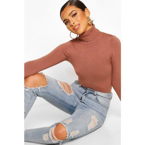 Petite" - Pull À Col Roulé En Maille Fine - S - boohoo - Modalova