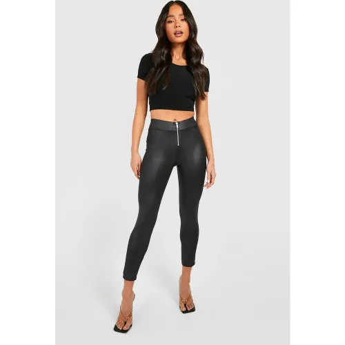 Petite" - Legging Zippé Effet Mouillé - 32 - boohoo - Modalova