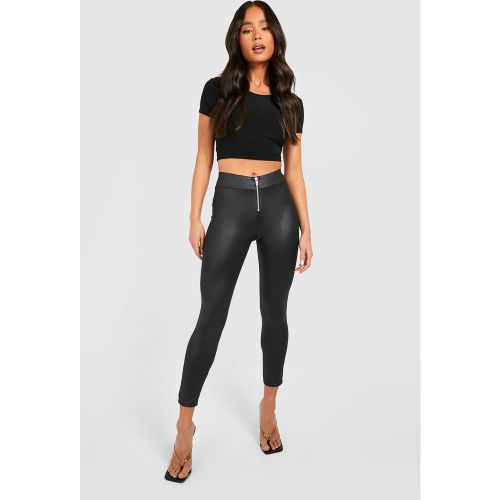 Petite" - Legging Zippé Effet Mouillé - 34 - boohoo - Modalova