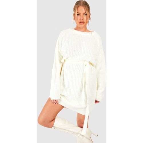 Grande Taille - Robe Pull En Maille Gaufrée - 44-46 - boohoo - Modalova