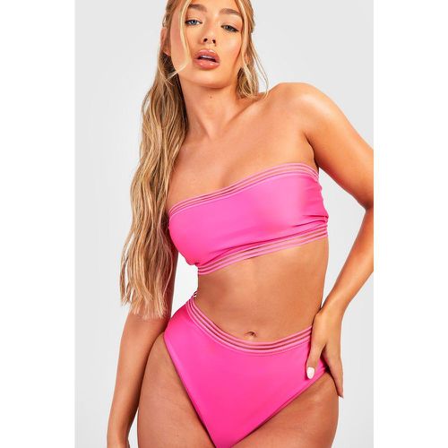 Ensemble De Maillot De Bain Avec Bandeau Et Bas À Détails En Mesh - 34 - boohoo - Modalova