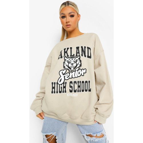 Tall" - Sweat Oversize À Imprimé Oakland - 38 - boohoo - Modalova