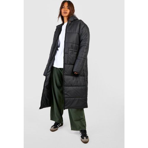 Tall" - Doudoune Longue Matelassée À Capuche - 34 - boohoo - Modalova