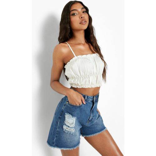 Tall" - Short En Jean Déchiré - 36 - boohoo - Modalova