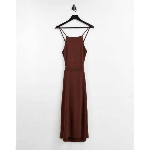 Robe mi-longue en maille à découpes sur les côtés - Marron foncé - & Other Stories - Modalova