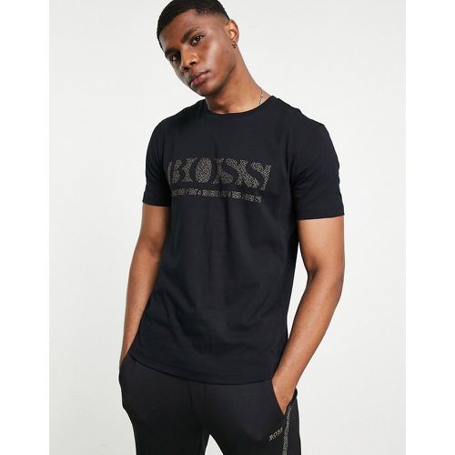 BOSS - Athleisure Tee Pixel 1 - T-shirt à grand logo - /doré - BOSS Athleisure - Modalova