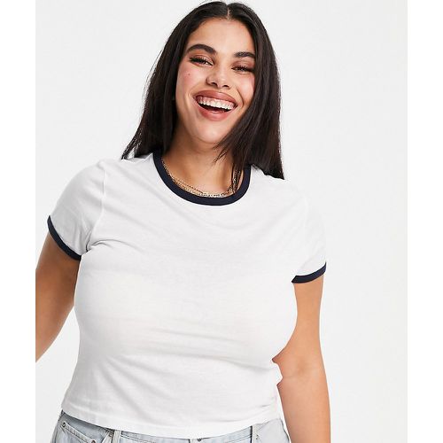 Claudia - T-shirt à bords contrastants - Brave Soul Plus - Modalova