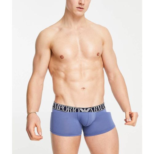 Emporio Armani - Bodywear - Lot de 2 boxers à logo contrastant - Bleu/bleu marine - Emporio Armani Bodywear - Modalova