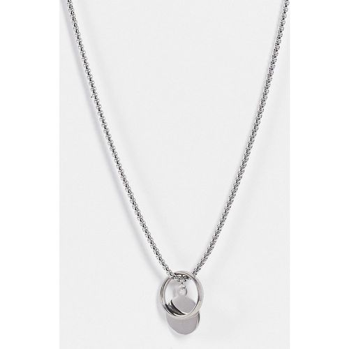 Collier avec pendentif anneau en acier inoxydable - Icon Brand - Modalova