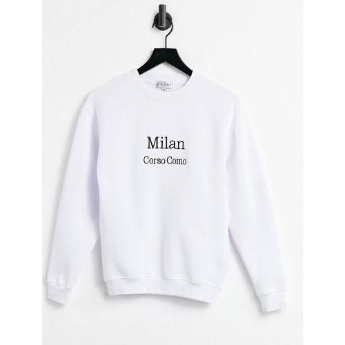 X Lorna Luxe - Sweat-shirt oversize à inscription Milan - In The Style - Modalova
