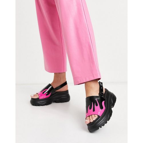 Ebo - Sandales chunky en imitation cuir avec motif flamme - Koi Footwear - Modalova
