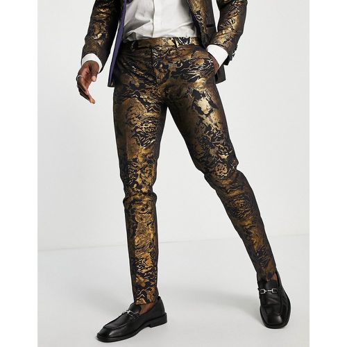 Armanto - Pantalon de costume ajusté à imprimé doré métallisé - Twisted Tailor - Modalova