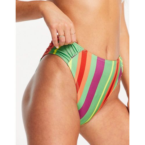 Bas de bikini à rayures colorées - UNIQUE21 - Modalova