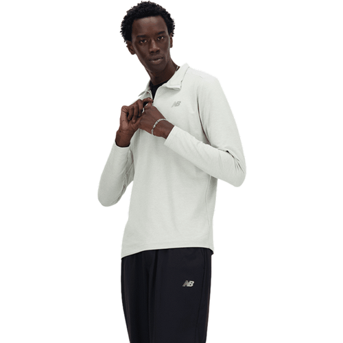Space Dye 1/4 Zip - T-Shirts, Gris - Taille M - Poly Jersey - New Balance - Modalova