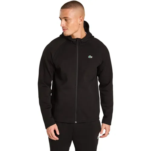 Interlock - Vestes Zippees, Noir - Taille XS - Poly Fleece - Lacoste - Modalova