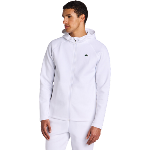 Interlock - Vestes Zippees, Blanc - Taille L - Poly Fleece - Lacoste - Modalova