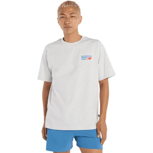 Athletics Premium Logo T-shirt - T-Shirts, Gris - Taille L - Jersey de coton - New Balance - Modalova