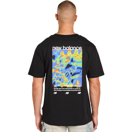 Heat Map Forward Thinker - T-Shirts, Noir - Taille XS - Jersey de coton - New Balance - Modalova