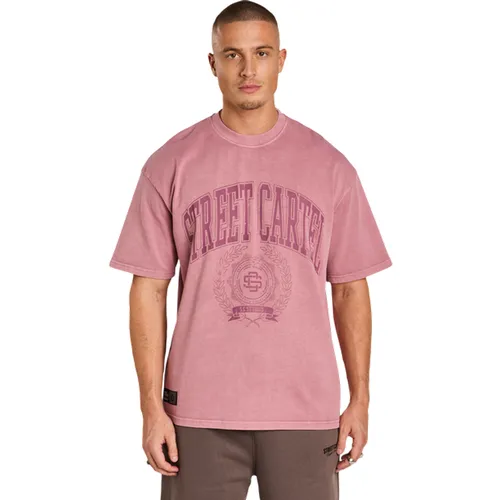 Vincente - T-Shirts, Rose - Taille XS - Jersey de coton - Street Cartel - Modalova