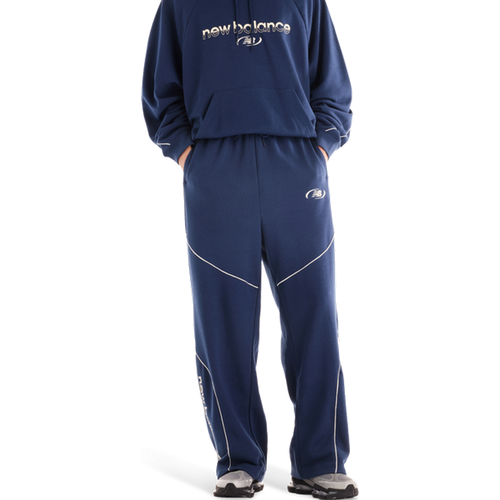 Terry - Pantalons, Bleu - Taille M - Jersey de coton - New Balance - Modalova